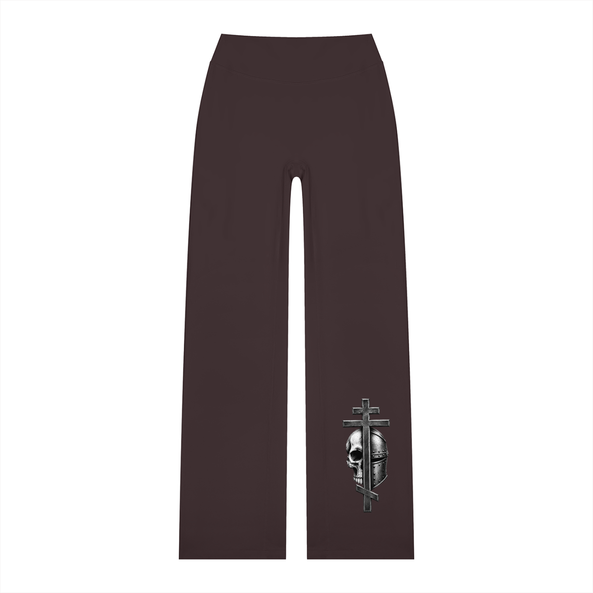 Women's High Waisted Byzantine cross Logo Straight Leg Yoga pants
