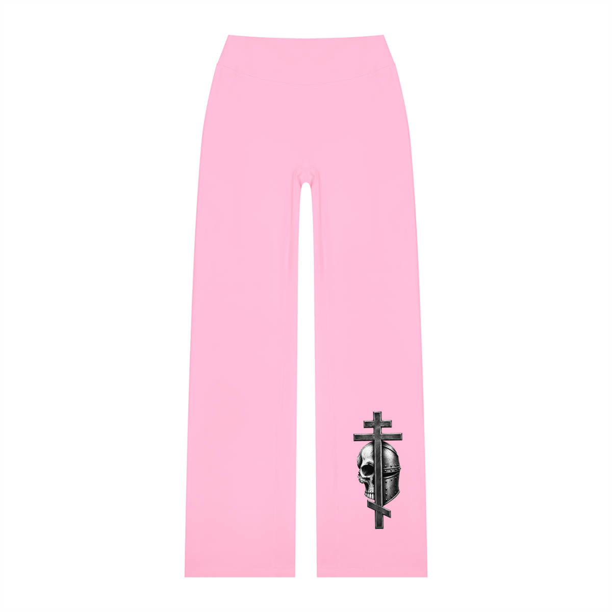 Women's High Waisted Byzantine cross Logo Straight Leg Yoga pants