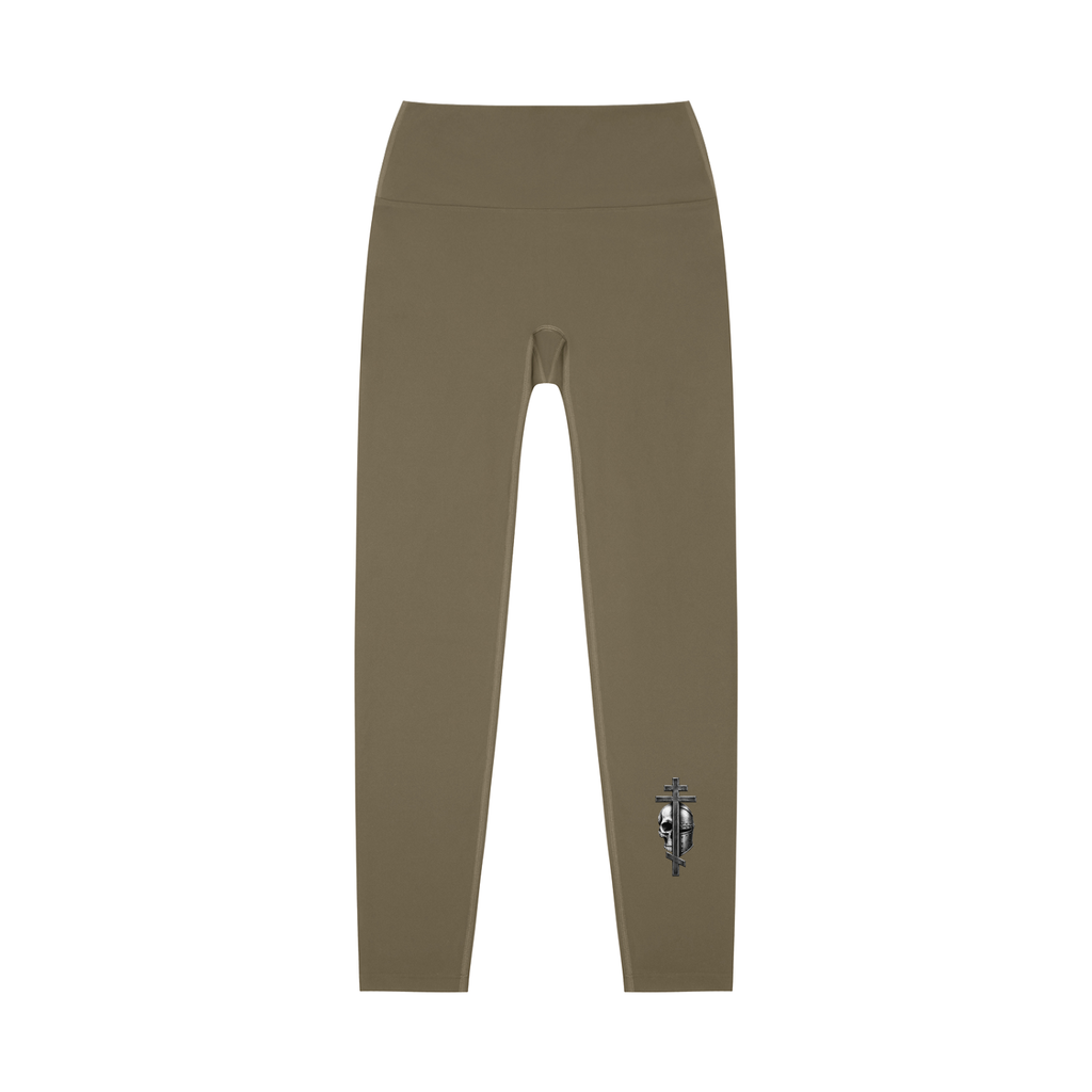 High-Waisted Byzantine cross logo Yoga Leggings