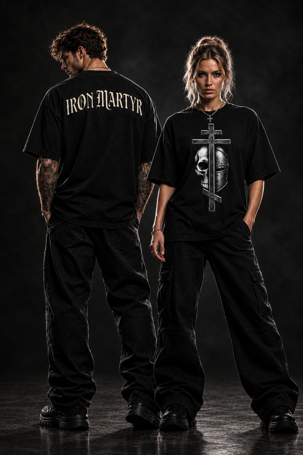 Byzantine Cross — Man Back, Woman Front