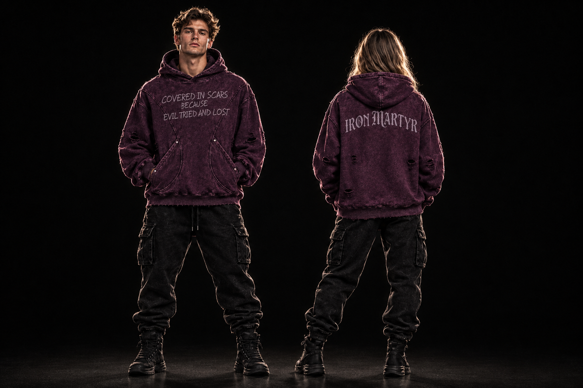 Evil Lost Hoodie — Deep Plum