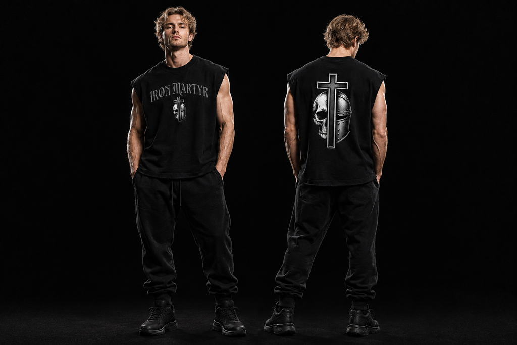 Logo Raw Edge Tank — Front + Back