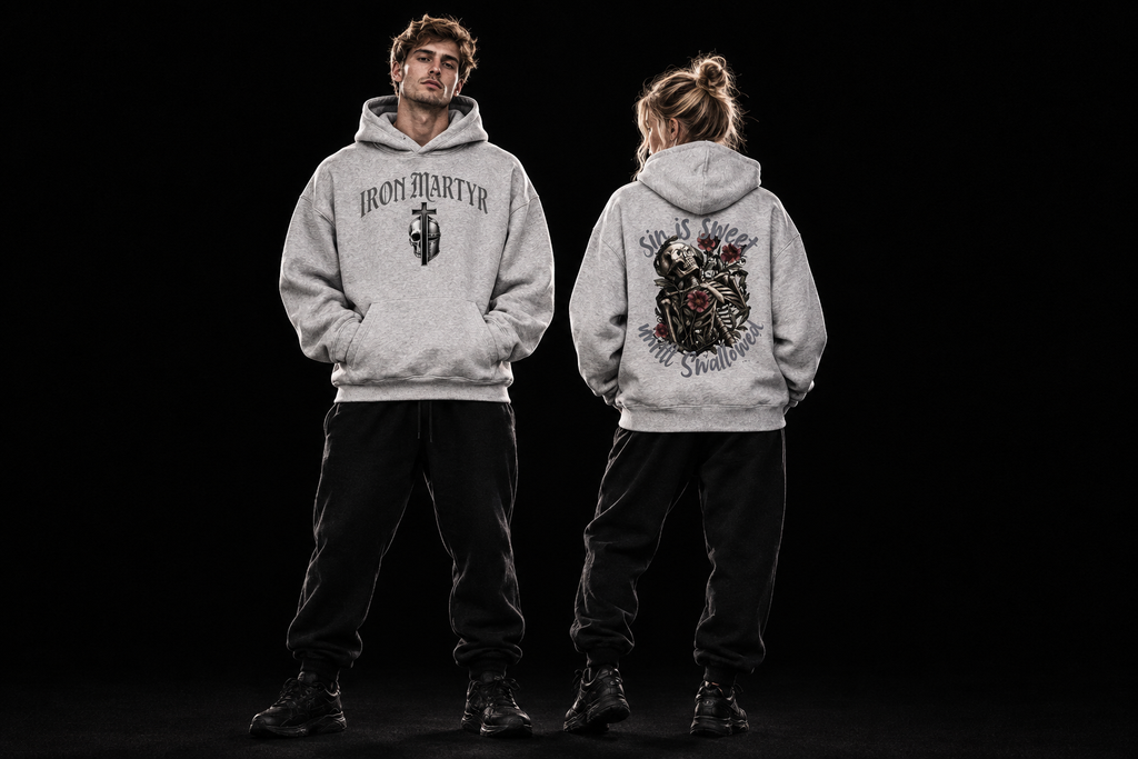 Sin Is Sweet Hoodie — Ash Grey